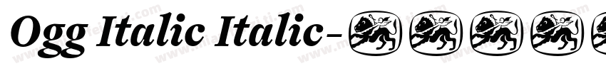 Ogg Italic Italic字体转换